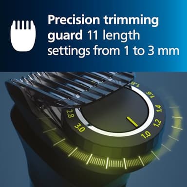 Philips Norelco Multigroom 7000 Series, All-in-One Trimmer, Beard Trimmer and Hair Clipper, 23-Piece Men's Grooming Kit for Beard, Face, Nose, Ear, Body, with Titanium Blades, Travel Pouch, MG7970/49 - Image 6