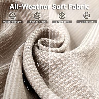 AMCLOBA Outdoor Patio Furniture Set-5 Pieces All-Weather Wicker Outdoor Furniture with Swivel Patio Chairs Outdoor Patio Conversation Sets for Garden Porch Deck Grey/Beige - Image 6