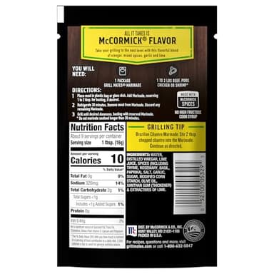 McCormick Grill Mates Marinade, Brazilian Steakhouse, 30 Minute Liquid Marinade, Single Use Pouch, No Waste, Exciting Brazilian-Style Flavor for Chicken, Steak, and More, 5 oz (Pack of 6) - Image 23