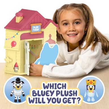 Bluey Play Date Plush Surprise, Decorate House with Stickers, Attach The Play Time Sign, Then Open The Door for a Surprise to Appear, Style May Vary - Image 2