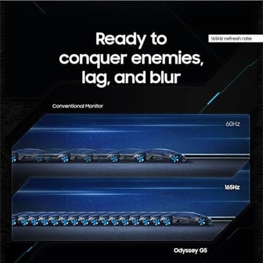 SAMSUNG 34' Odyssey G5 Ultra-Wide Gaming Monitor with 1000R Curved Screen, 165Hz, 1ms, FreeSync Premium, Large Display, Eye Comfort, Multiple Ports, WQHD, LC34G55TWWNXZA, Black - Image 4