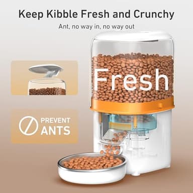 2025 Upgraded Automatic Cat Feeder - 4L Timed Auto Pet Feeder for Cat and Dog with Dry Food Dispenser, 180-day Battery Life, 1-6 Meals Per Day, 1-16 Portion, Desiccant Bag Keeps Food Fresh - Image 4