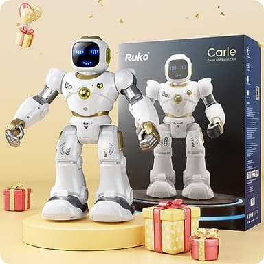 Ruko 1088 Smart Robot for Kids, Large Programmable Interactive STEM RC Robot, Voice Control and App Control, Gifts for Boys and Girls 4 5 6 7 8 9, Gold - Image 2