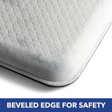 Home Dynamix Cozy Living Modern Marble Runner Anti-Fatigue Kitchen Mat, Non-Slip Floor Mat, Padded Standing Desk Mat, Gold/White, 17.5"x55" - Image 7