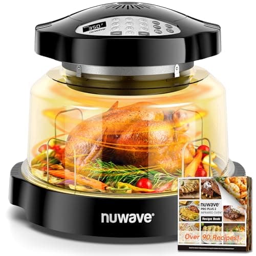 Nuwave Oven Pro Plus Air Fryer, Infra-Red Countertop, 2025 Advanced Convection, No Defrosting or Preheating, Cook Fresh or Frozen, Durable Power Dome, 100 Presets & 50 Memory, PFAS Free, Black - Image 1