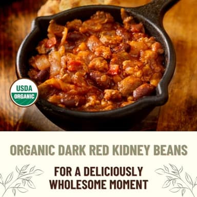 Mountain High Organics – 1 lb, Certified Organic Dark Red Kidney Beans, Bulk Dried Red Kidney Beans, Non GMO, Vegan, Frijoles Colorados, Plant Based Protein and Fiber - Image 4