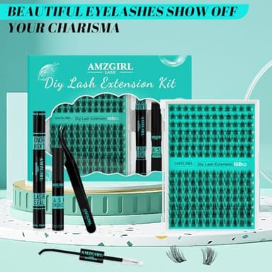 Lash Extension Kit,DIY Eyelash Clusters Kit 168Pcs with Lash Bond and Seal Glue Waterproof,Eyelashes Remover for Lash Cluster Extensions Kit for Beginner,Lashes Applicator Tool(Medusa,D-Mix8-16mm Kit) - Image 7