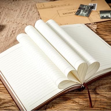 CAGIE Lined Journal for Men Soft Cover Notebook Leather Journals for Writing, 180 Lay Flat Vintage Mens Journal Personal Diary, 5.7'' X 8.3'', Dark Green - Image 7