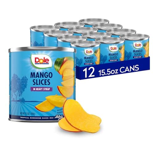 Dole Mango Slices in Heavy Syrup - Dole Canned Fruit - Rich Source of Vitamin C - 15.5 oz Cans - 12 Pack - Image 1