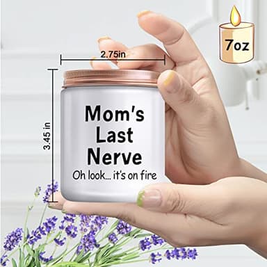 Gifts for Mom from Daughter, Son - Funny Mom Birthday Gifts - Mother's Day Gift for Mommy Mama - Mom's Last Nerve Scented Candle - Image 3