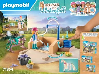 Playmobil Horses of Waterfall Washing Station with Isabella and Lioness - Image 5