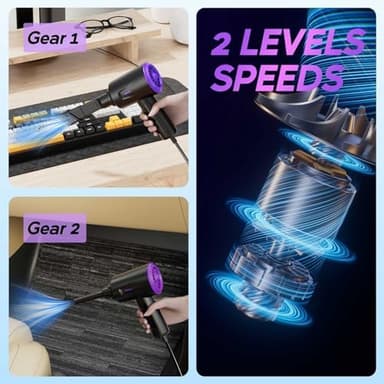 Electric Air Duster - Air Blower - Multi-Use Compressed Air Duster for Keyboard- Computer and PC - 5.74 oz Powerful Motor - Image 4