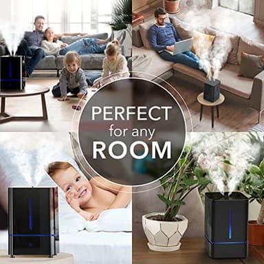 Everlasting Comfort Humidifiers for Bedroom (4L) – Quiet Cool Mist Small Humidifier for Large Room with Oil Diffuser, 40-Hour Runtime, Easy to Clean, Auto Shut-Off, Ideal for Baby Nursery & Plants - Image 8