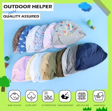 Duoyeree UPF 50+ Baby Sun Hat with Ear and Neck Protection - Toddler Beach Hat for Boys & Girls - Ideal for Summer Fun(6-24M) - Image 4