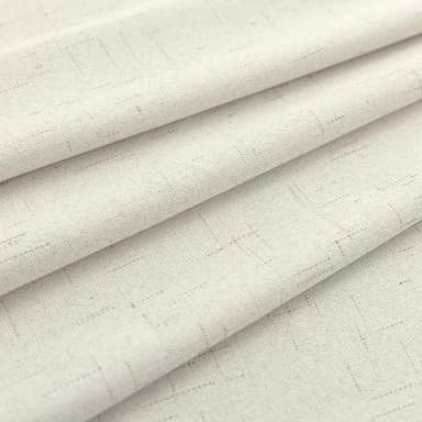 KOUFALL Linen Black Out Curtains 96 Inch Long,Light Blocking Cream Complete 100% Blackout Curtain Drapes for Living Room 2 Panel Set - Image 8