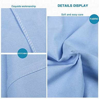 FLXXIE 2 Pack Microfiber King Pillow Cases, 1800 Super Soft Pillowcases with Envelope Closure, Wrinkle, Fade and Stain Resistant Pillow Covers, 20x36, Sky Blue - Image 3