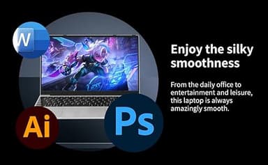 Neobihier Gaming Laptop,Computer Laptop,Laptop Computer,Laptop Gaming,16GB DDR4 512GB SSD,3.4GHz N95 Processor,Fingerprint Unlock,15.6-inch Full HD 2K,180 Angle Opening,Backlit Keyboard,Gray - Image 4