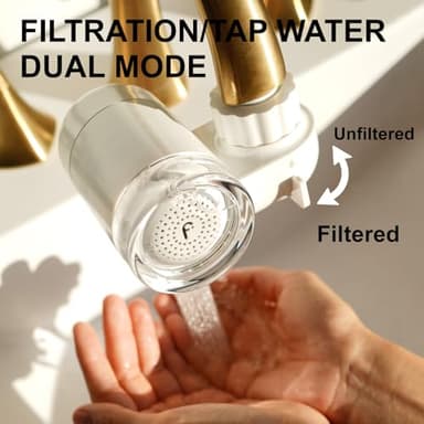 Filterbaby Skincare Filter 2.0, Bathroom Sink Filter Faucet for Skin Care, 99.9% Chlorine Removal - 0.000001 MM Carbon Fiber, Clinically Tested, Skin Hydration in 2 Weeks (White) - Image 8