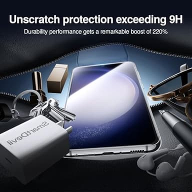 SmartDevil [3 Pack] for Samsung Galaxy S23 Plus Screen Protector, Finger Print Reader Compatible, Fast & Easy Installation, Clear 9H Tempered Glass Film, Alignment Frame [Dust-Free & Bubble-Free] - Image 6