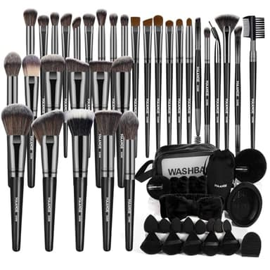 MAANGE Makeup Brushes 54 Pcs Makeup Tool Set, Multi-functional Makeup Kit Premium Synthetic Brush Make up Brushes Set for Women Girl (Black, 54 Pcs) - Image 1