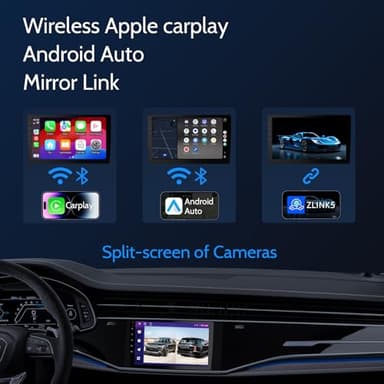 Haudio 10.1 Inch Double din car Screen,with wireles CarPlay and Android Auto,HD Touch Screen Car Stereo with Mirror Link, Bluetooth 5.0, Backup Camera, AUX,FM/AM Transmitter|Double din carplay Radio - Image 2