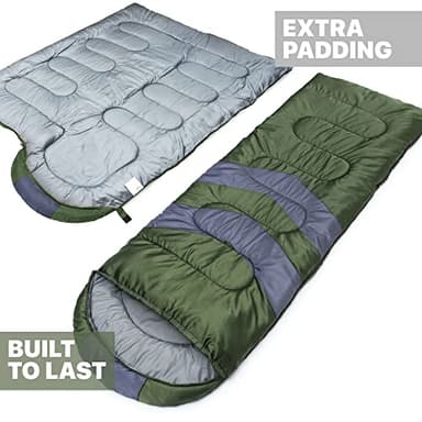 MalloMe Sleeping Bags for Adults Cold Weather & Warm - Backpacking Camping Sleeping Bag for Kids 10-12, Girls, Boys - Lightweight Compact Camping Essentials Gear Accessories Hiking Sleep Must Haves - Image 3
