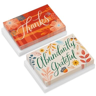Hallmark Fall Floral Thank You Note Card Assortment (50 Cards with Envelopes) for Weddings, Teachers, Clergy, Bosses, Thanksgiving - Image 4
