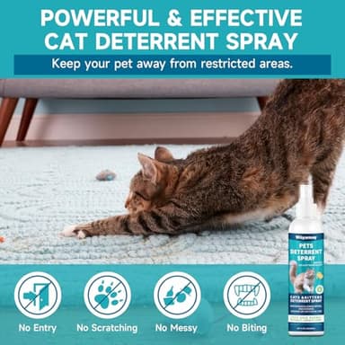 Woyamay Cat Deterrent Spray, Cat Scratch Deterrent for Furniture, Cat Repellent Spray to Keep Cats Away, Cat Repellent Spray for Furniture Indoor & Outdoor, Prevent Scratching, Digging & Chewing 200ml - Image 2