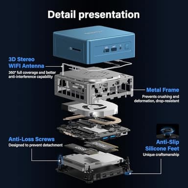 GEEKOM Mini PC IT12[Best Intel NUC12 Alternative],3-Year Quality Support with 12th Gen Intel i7-1280P Mini Computers,16GB RAM/512GB SSD(Expandable) Windows 11 Pro Desktop PC,Dual USB 4.0/2.5G LAN/8K - Image 6