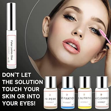 Lash Lift Kit, Eyelash Perm Kit, Professional Eyelash Curling Lash Extension Set, Glue Upgraded Version, Lash Extensions, Lash Curling, Semi-Permanent Curling Perming Wave Suitable For Salon - Image 4