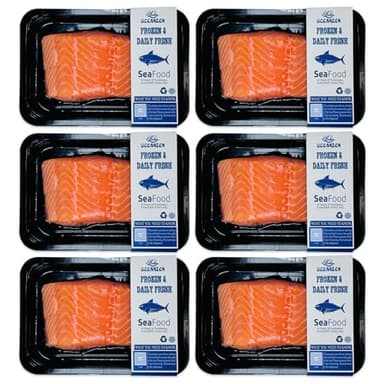 OCEANZEN Atlantic Salmon Sashimi Grade – 6 Packs (2 x 6 oz Skinless Fillets per Pack), Fresh-Cut & Flash-Frozen – Premium Quality, Sustainably Sourced – 4.5 lbs - Image 1