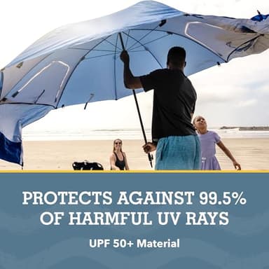 Sport-Brella Super-Brella SPF 50+ Sun and Rain Canopy Umbrella for Camping, Beach and Sports Events (8-Foot, Blue) - Image 5
