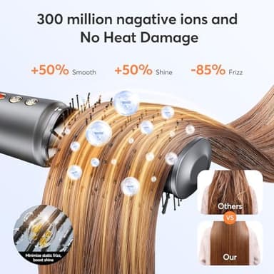 5 in 1 Hot Air Styler Wrap for Women - High-Speed Frizz-Free Hair Dryer Brush, Ion Fast Drying Auto Wrap Cruler, No Heat Damage Air Styler Wrap - Curl, Volumize, Straighten, Gift Idea - Image 5