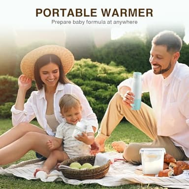 YIGUPortable Bottle Warmer 12oz Large Capacity 55W Power, Fast Heating for Breast Milk, Formula, and Milk, Suitable for Baby Outdoor, Airplane, and Car Travel Bottle - Image 3