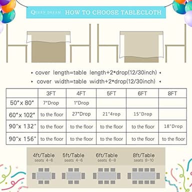 QueenDream 90x132inch Rectangle Sparkly Gold Sequin Tablecloth Wedding Glitter Tablecloth for Birthday Party Decor - Image 7