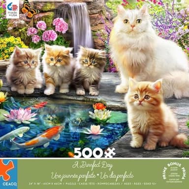 Ceaco - A Purrfect Day - 500 Piece Jigsaw Puzzle - Image 2
