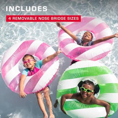 TYR Swimple Tie-Dye Kids' Swim Goggles - Non-Mirrored Swimming Goggles for Competitive Training and Recreation - Anti-Fog, UVA/UVB Protection, Watertight Seal - Blue/Green - Image 6