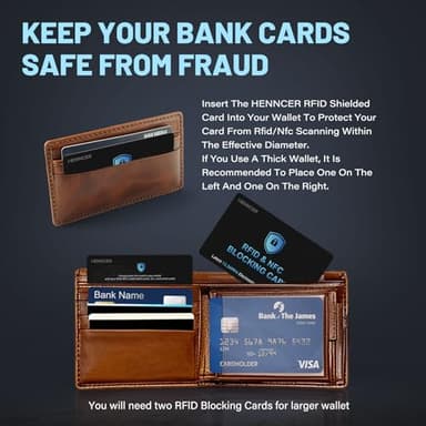 ZGAGFZ 6PCS RFID Blocking Cards Premium Contactless NFC Debit Credit Card Passport Protector Blocker Set for Men & Women, Smart Slim Design Perfectly fits in Wallet and Purse - Image 4