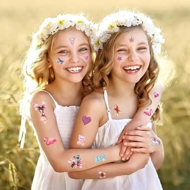 Keikihipa Tattoos for Kids, 350+ Mixed Styles (37 Sheets) Temporary Tattoos Stickers Set Gift for Girls and Boys, Space Dinosaur Animals Butterfly Tattoos for Kids Birthday Party Supplies - Image 7