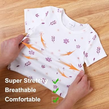 ZOEREA Toddler Girl Clothes, 2Pcs Baby Girl Outfits Spring/Summer Stripe/Floral T-Shirt+Bib Overall Shorts Clothing Set 1-5T (Purple A,12-18 Months) - Image 7