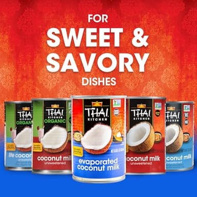 Thai Kitchen Coconut Milk, Evaporated, No Artificial Colors or Preservatives, Non-Dairy Alternative to Evaporated Milk, For Dairy Free Desserts, Soups, Sauces, and Beverages, 13.66 fl oz - Image 19