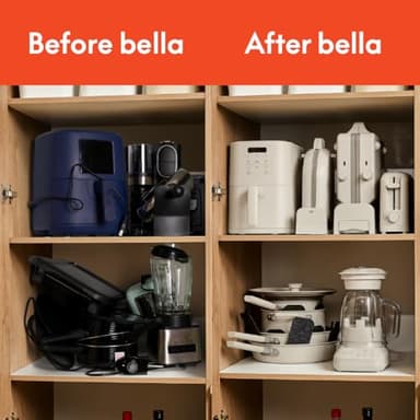 bella 10"x 20" Ceramic Fold-n-Store Dual Temp Griddle, Fits-anywhere Kitchenware, EverGood Ceramic Nonstick Coating, 2 Temperature Zones up to 400°F​, Dishwasher Safe Drip Tray, 1500 Watt, Surf - Image 8