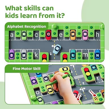 zhiwuzhu Magnetic Alphabet Maze,Montessori Toys,Alphabet Puzzle Toddler Toys for Ages 2-4,Sensory Toys Fine Motor Skills,Birthday Gifts for Kids - Image 3