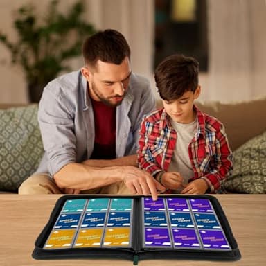 Card Binder for Trading Cards 9 Pocket, TiopLior Zip MTG Card Binders with 432 Side Loading Pocket, Card Album Fit for TCG Baseball Football Sports Card, Easy to Insert Card Collection Binder (green) - Image 7