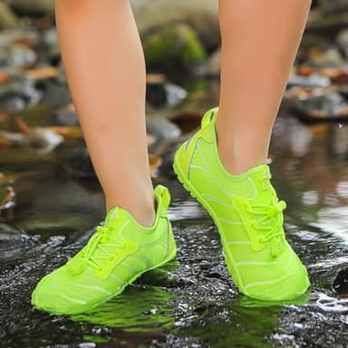 UBFEN Water Shoes for Kids Boys Girls Aqua Socks Barefoot Beach Sports Swim Pool Quick Dry Lightweight Toddler Little Big Kid G Light Green 2 Big Kid - Image 7