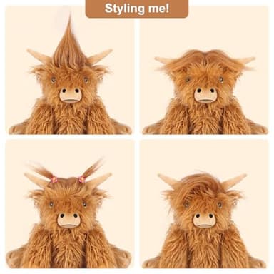 SuzziPals Heatable & Coolable Highland Cow Stuffed Animals Plushie, Microwavable Heating Pad for Soothing & Relaxation, Lavender Scented Cattle Plush Toys for Stress Relief, Stuffed Cow Gifts - Image 6