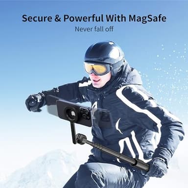 SEAJIC for MagSafe Tripod for iPhone 64 Selfie Stick Tripod Phone with Metal Ring and Remote, Phone for Video Recording, Cell Phone Mount Stand for Cellphone - Image 7