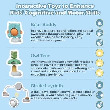 Xilingol 15-in-1 Convertible High Chair, 2-in-1 Baby Highchair & Activity Center W/Toys, Booster Seat | Building Block Table | Toddler Chair W/Removable Tray & 5-Point Harness & 2-Layer Cushion - Image 8