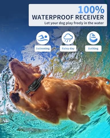 Dog Training Collar with Remote - Waterproof Shock Collar for Dogs Adjustable Levels (1-99) Beep Vibration Shock Flashlight Rechargeable Dog E Collar for Training Small Medium and Large Dogs Black - Image 6