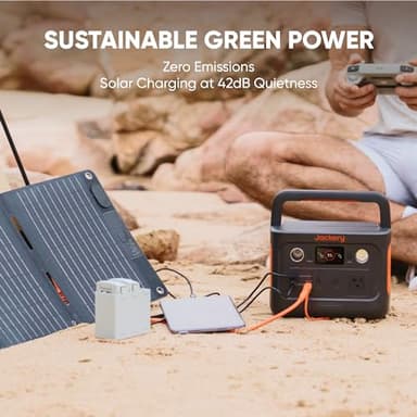 Jackery Solar Generator 240 v2 and 40W Mini Solar Panel, 256Wh LiFePO4 Battery, 300W AC & 100W USB-C Output, Ultra Fast Solar Charging for Outdoors, Camping, Travel & Emergencies (Renewed) - Image 4
